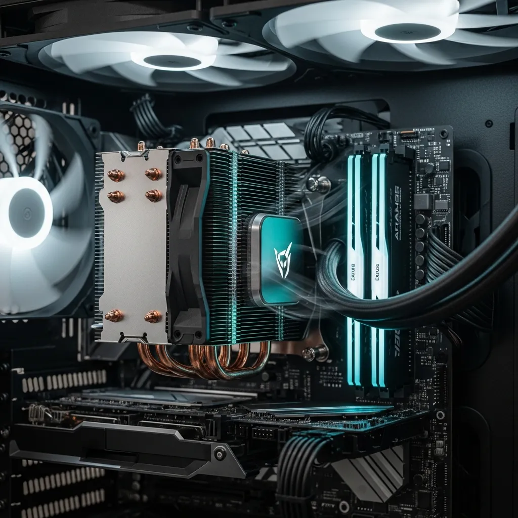 Tower-style air CPU cooler demonstrating how simple cooling designs can deliver stable temperatures under sustained gaming workloads.
