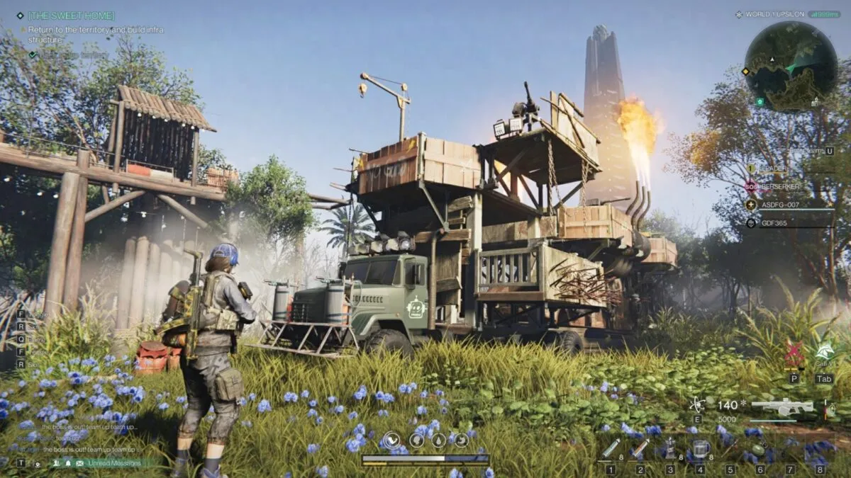 Once Human base building system with player survival base