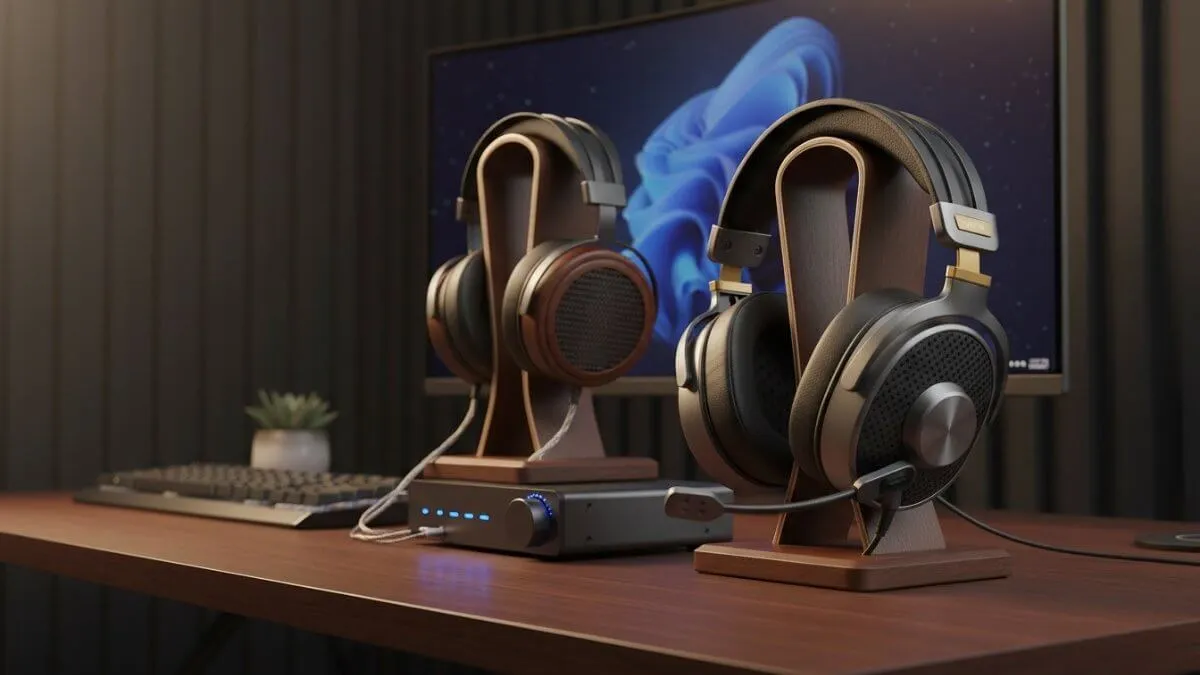 high-end audiophile gaming headset with premium sound performance