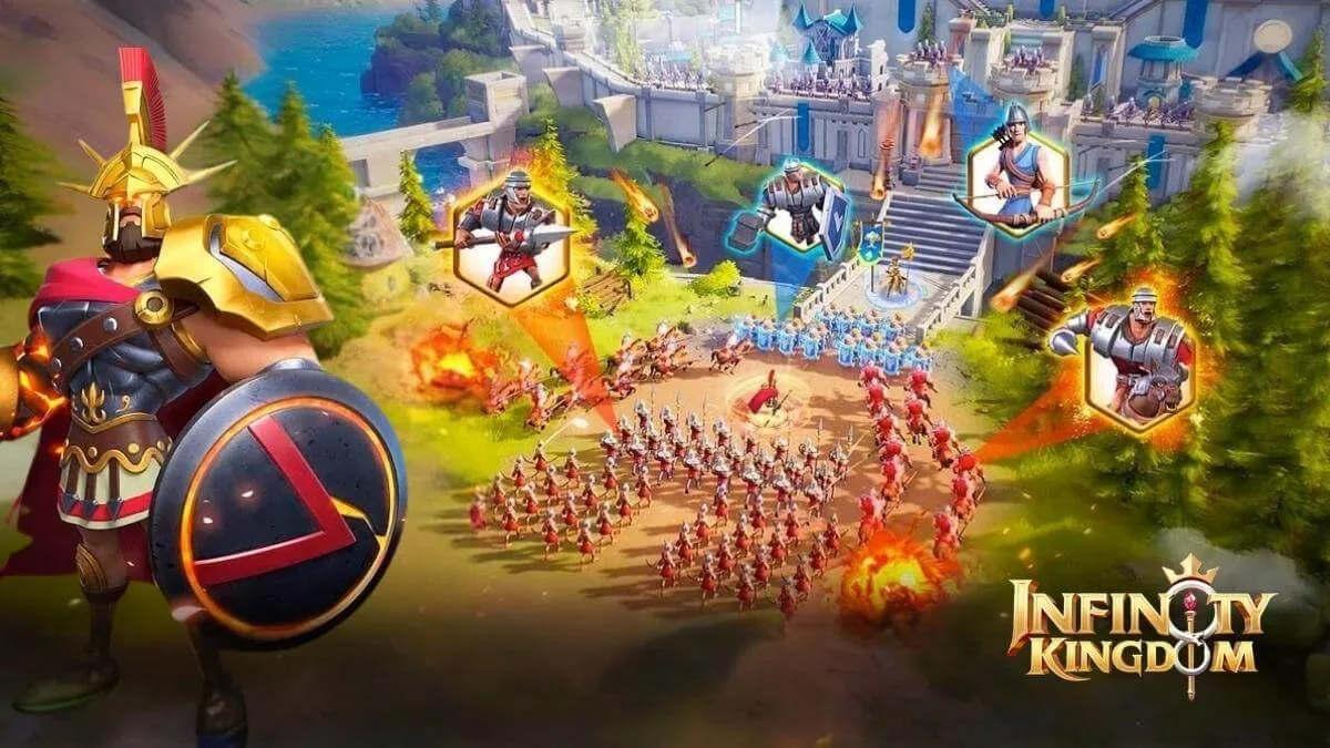 Infinity Kingdom alliance war attack on enemy castle