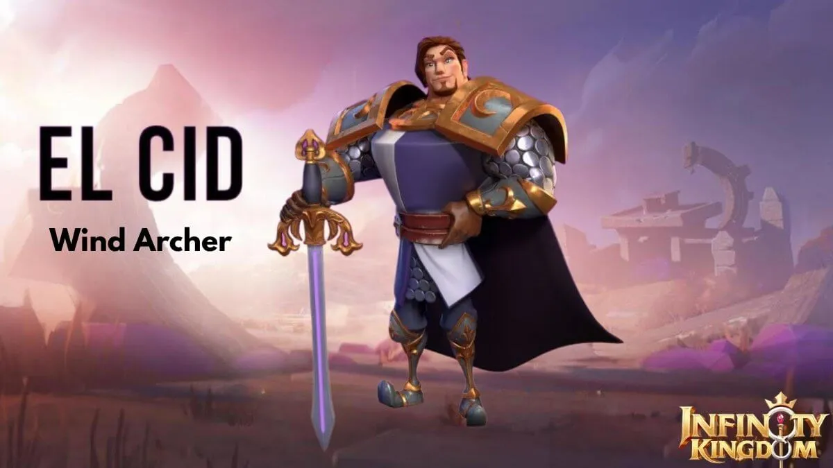 El Cid wind archer immortal character in Infinity Kingdom