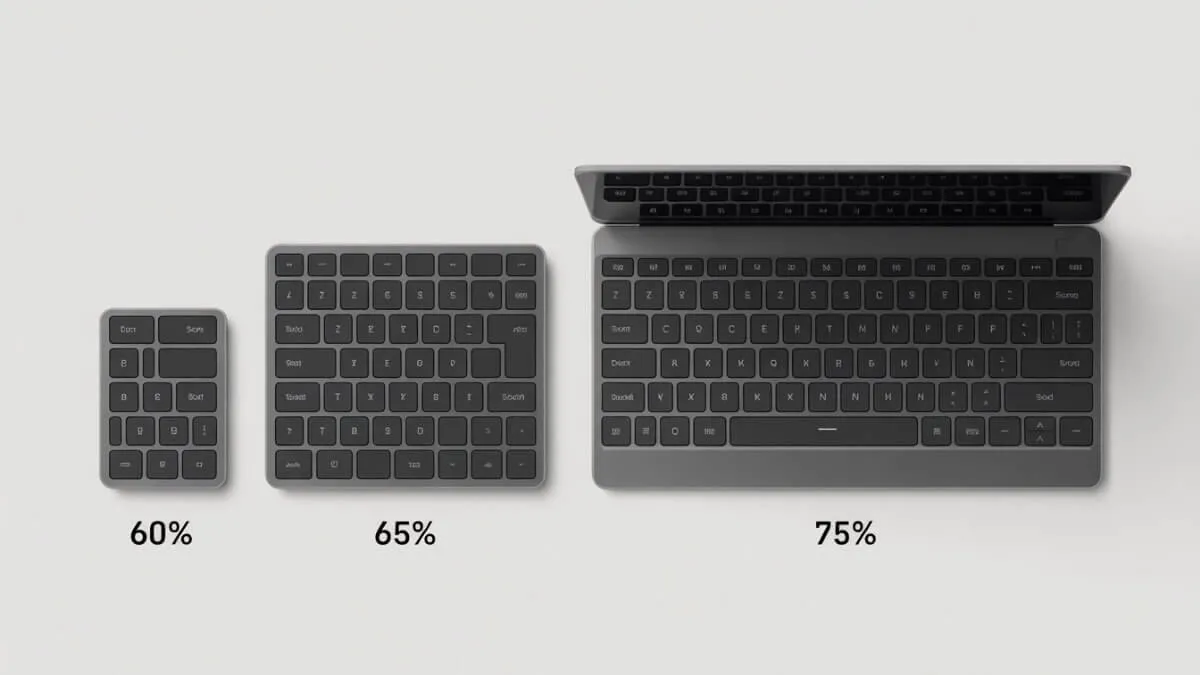 keyboard layout comparison 60 65 75 percent sizes